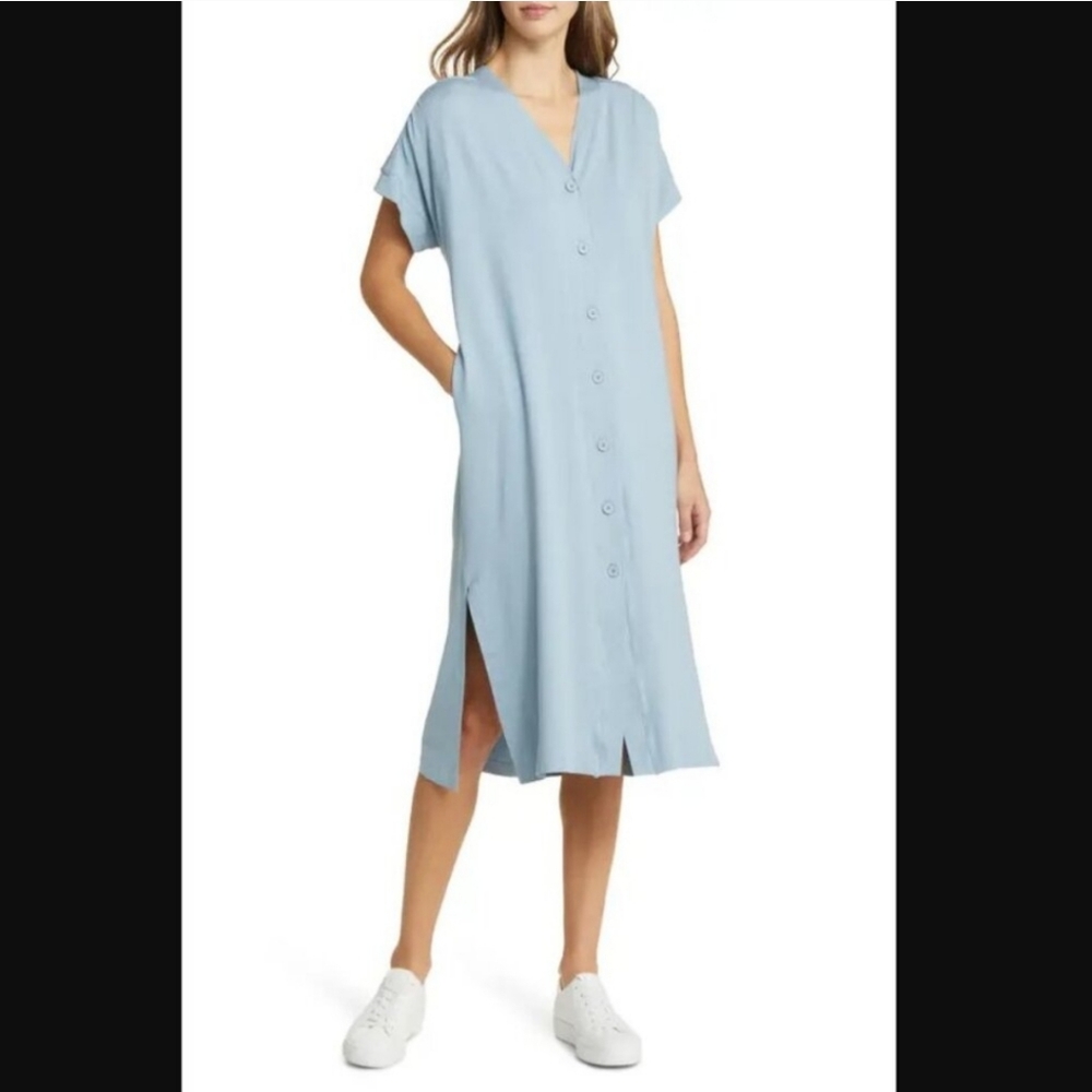 ANTHROPOLOGIE MASAI COPENHAGEN SZ XS Odera Shift Dress Ashley Blue